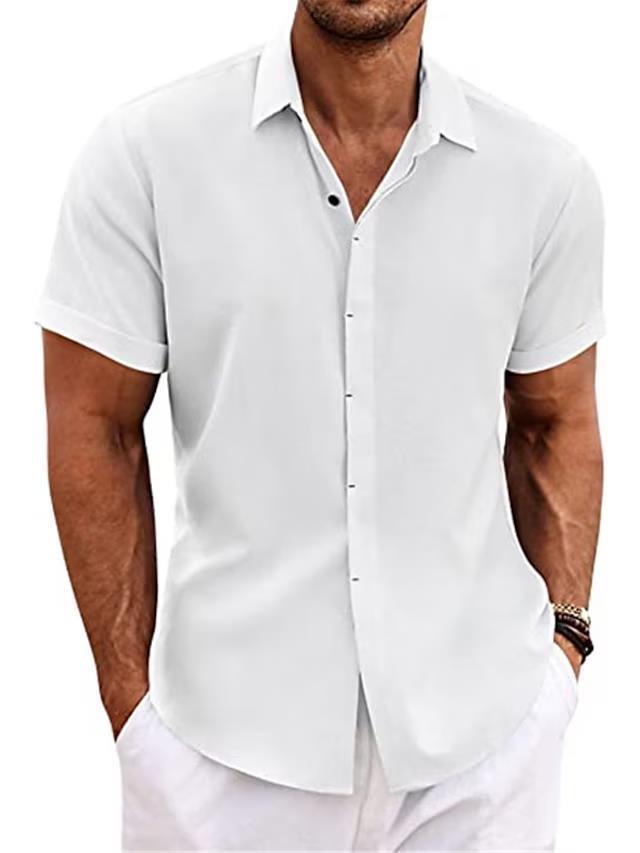 Cool  Loose Linen Short-sleeved shirt